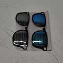 2Pcs Polarized Clip for Ray-Ban Meta Wayfarer Smart Glasses, Discoloration Clips for Ray-Ban Meta Wayfarer Standard RW4006 (Size M 50-22) Protect Your Eyes, Cool and Fashion (Silver, Blue)