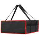 Bodaon Insulated Pizza Delivery Bag, 20" x 20" x 8" Pizza Warmer Bags for Carry Hot, Insulated Food Delivery Bag, Insulated Grocery Bags, Black with Red Edge, 1-Pack