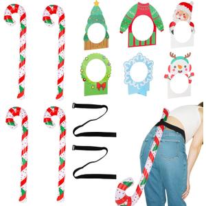 14pcs Christmas Tail Game Set, Funny Adults Christmas Party Tail Games Set Suitable for Carnival Activities Holiday Gathering Family Party Supplies