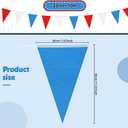 165 Feet Red Blue White Pennant Banner Patriotic Triangle String Flag 4th of July Bunting Flag Hanging Banner Garland for American National Day Graduation Birthday Wedding Party Outdoor Garden Decor