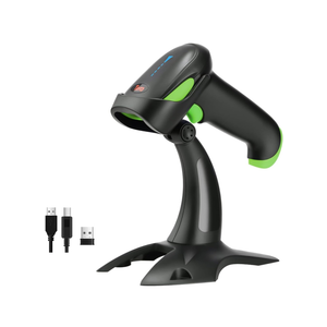 Tera Barcode Scanner Wireless 1D 2D QR with Stand: Battery Level Indicator 3 in 1 Works with Bluetooth 2.4G Wireless USB Wired Handheld Bar Code Reader with Vibration Alert HW0002