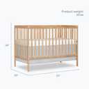 Dream On Me Synergy 5-in-1 Convertible Full-Size Baby Crib with Toddler, Day & Full Bed Conversion in Barnwood Natural, GreenGuard Gold & BSA, 3 Mattress Heights, Sustainable Pinewood