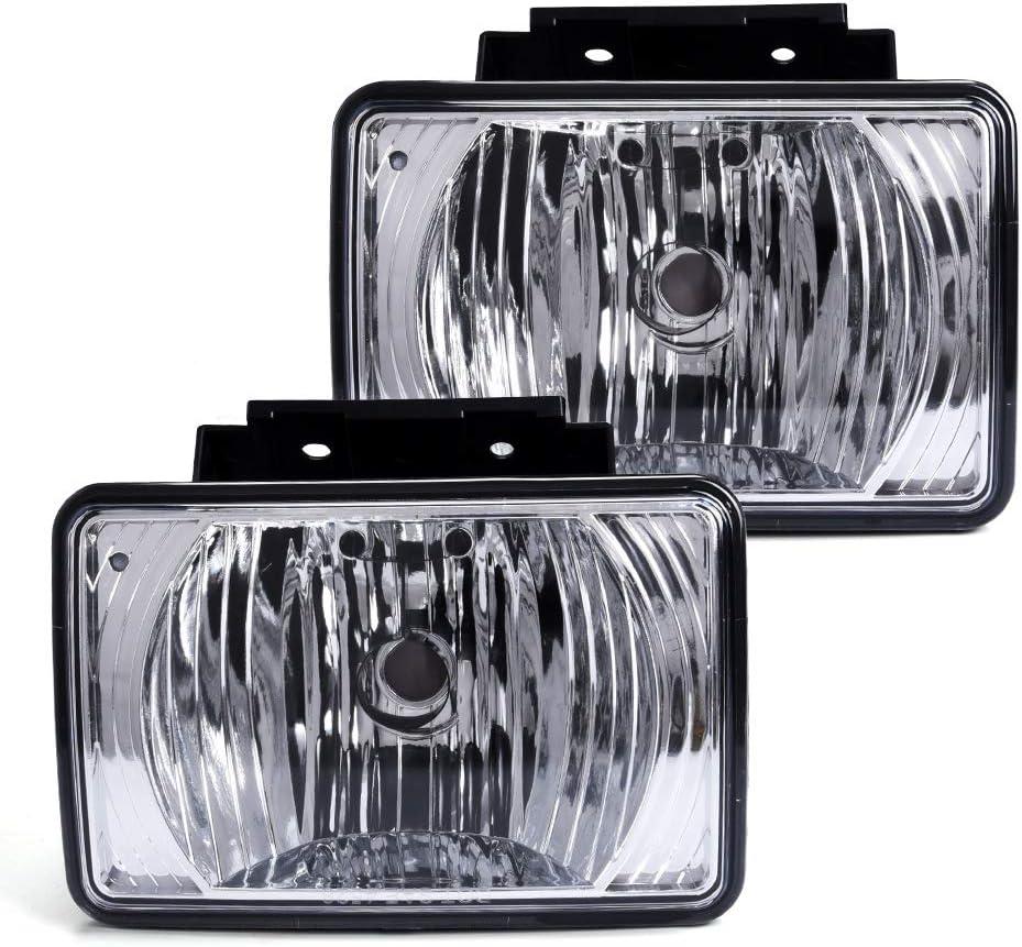 CNNELL Fog Lights Compatible with 2004-2012 Chevy Colorado, Fit 2004-2012 GMC Canyon/2006 Isuzu i-280/i-350/2007 2008 Isuzu i-290(Clear lens)