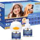 Dog Pheromone Calming Diffuser: Relaxing Pheromone Diffuser for Dogs Relief Stress Anxiety Fighting Scratching Barking, Dog Calming Pheromone Diffuser Kit with 2 Plug in Diffuser+4 Refill 48ml (6in1
