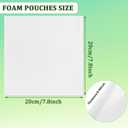 100 Pack Foam Pouches 8x8 Inch, Cushion Foam Wrap Pouches Protect for Fragile Item, Foam Packing Pouches for Mugs,Cups,Glasses,Dishes, Plate Packing Sleeves for Moving, Storage, Packing Supplies
