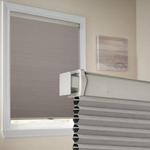 Homedemo No Drill No Tools Blackout Cellular Shades Cordless, Honeycomb Blinds for Window, Easy Install No Screws Thermal Insulated Noise Reduction Cellular Blinds for Home (Grey, 34" W x 64" H)