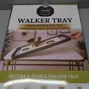 Walker Tray for Folding Walker with Cup Holders, Non-Slip Mat & Bag - Adjustable Universal Plastic Food Table for Seniors - Detachable Guardian Accessories - Removable Walker Trays for rolling walker