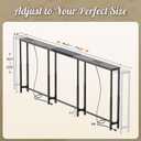 Huuger Narrow Console Table with Power Outlets & USB-C, Grey, 94.5"-110.2"W x 5.9"D