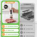 Compact Vacuum Sealer for Food: Powerful Handheld Vacuum Sealer Machine & 30 Reusable Vacuum Bags, With LED Display & Detachable Water Tank, Portable Food Sealer, Seal Meal Saver