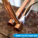 PATIKIL 5/8" x 1/2" x 1/2" ID Tee Y Type Copper Fitting, 2 Pcs Welding Joint Split Union Intersection for HVAC, Air Conditioning Refrigeration System