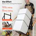 VEVOR Stair Climbing Cart, 770 lbs Stair-Climbing Capacity, Heavy-Duty Folding Trolley Cart with Telescoping Handle, 6 Wheels and 2 Bungee Cords, Stair Climber Dolly for Home, Groceries, Warehouse