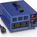 5000 watt Voltage Conversion Transformer Heavy-Duty Step-up/Step-Down AC 110V/120V/220V/240V Power Conversion, with resettable Circuit Breaker Protection, with US Power Cord, LCD Display