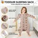 Miracle Baby Sleep Sack with Feet, 0.5 TOG Lightweight Toddler Sleeping Bag with Legs & Long Sleeves for Early Walkers