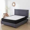Box Spring Cover Queen Size, 4 Way Stretch Smooth and Elastic Wrap Around Band 4 Sides Bed Skirt for Hotel & Home - Queen, Black