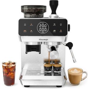 CM1620 Espresso Machine with Built-in Burr Grinder, 20 Bar Bean-to-Cup Espresso Maker with 44 Grind Settings & Steam Wand, Touchscreen Coffee Machine for Latte, Cappuccino & Iced Coffee
