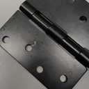 HOSOM 10 Pack Black Exterior Door Hinges 4 Inch, 5/8" Radius, Removable Pin, Perfect for Heavy-Duty Front & Back Door, Antirust & No Squeaks