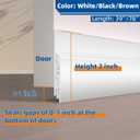 3 x 78 inch Door Draft Stopper, Strong Adhesive Under Door Sweep for Exterior & Interior Doors Insulation,Soundproof Door Bottom Weather Stripping Seal Dust Blocker and Noise Stopper,White