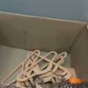 Amazon Basics Kids Space Saving Velvet Non-Slip Clothes Hangers with Shoulder Notches for Infant and Toddler, 11.6", Blush, 50-Pack