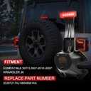 Spare Tire Holder Mounting Bracket with Screws Third Center High Mount Brake Light with Wiring Harness Compatible with 2007-2018 Jeep Wrangler JK Replaces 68048581AA, 55397217AJ (Black)