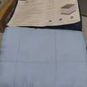 CuteKing Weighted Blanket - Weighted Blanket with Premium Glass Beads - Breathable Heavy Blanket for Comfort Sleep - Thick Blanket All Season (3lbs, 36"x48", Light Blue)