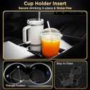 For Tesla Model Y Juniper(2025-2026) & Model 3 Highland(2024-2026) Center Console Organizer [Slide Smoothly & Carbon Fiber] Sunglasses Cup Holder for Tesla Model 3 Model Y Accessories Black