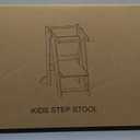 Foldable Toddler Tower Preassembled Kitchen Step Stool, Folding Tower for Learning with 3 Adjustable Heights, Montessori Toddler Standing Tower Collapsible Step Stool for Kids 1-6y WH NAT