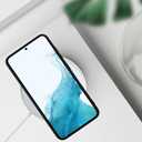 Compatible with Samsung Galaxy S23 Case for Women Girls, Cute Gold Love Heart Pattern with Wrist Hand Holder Stand Soft Silicone Kickstand Protection Cover (Black)