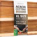 Acacia Wood XL Cutting Board for Kitchen, Large Cutting Board 17.1  12.8 - Wooden Chopping Boards with Juice Groove, Non-Toxic, Knife-Friendly & Durable  Housewarming Gift, Charcuterie & Meal Prep