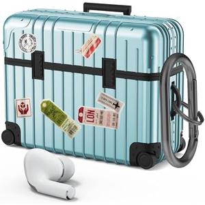 KOREDA Compatible with AirPods Pro 2nd/1st Generation Case Cover, Cute Funny Suitcase Design Case for Airpods Pro 2nd/1st Gen, Fashion Protective Hard Case for Women Men with Keychain, Mint Green KOREDA Compatible with AirPods Pro 2nd/1st Generation Case Cover, Cute Funny Suitcase Design Case for Airpods Pro 2nd/1st Gen, Fashion Protective Hard Case for Women Men with Keychain, Mint Green