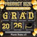 7 Pcs 2026 Graduation Decorations Yard Signs Congrats Grad Lawn Decor Class of 2026 Grad Congrats Grads Lawn Decorations with Stakes for Outdoor Indoor Party Graduation Garden Supplies(Gold)