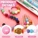 40 Pcs 20 mm Rhinestone Beads Bulk Crystal Round Disco Ball Chunky Bubblegum Beads for Pens Bracelets Charms Craft European Style Jewelry Making Supplies Christmas(Glitter)