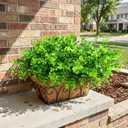 Artificial Faux Outdoor Plants for Spring Summer Decoration, 12 Bundles Fake Plastic Eucalyptus UV Resistant Look Real Fake Plants for Planter Outside Front Door Porch Patio Balcony Garden Indoor Yard
