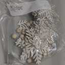 Glitter Christmas Wooden Snowflake Garland Banner Rustic Winter Garland Snow Banner Christmas Winter Themed Party Decorations Supplies for Xmas Tree Home Mantel Fireplace Window Decorations