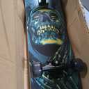 31 inch Pro Skateboard Complete,7 Layer Maple Wood Double Kick Concave Skateboards, Tricks Skateboards for Teens, Beginners, Girls, Boys, Kids, Adults (Pray)