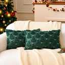 A moment New 3D Christmas Tree Pillow - Ultra Soft Fluffy Holiday Decor Throw Pillow Cover Pack of 2, Festive Bed Sofa Couch Decor for Xmas (Green, 12x20 Inch)
