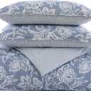 Nautica- King Comforter Set, Cotton Reversible Bedding Set, All Season Designer Home Dcor (Tortola Blue, King)