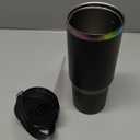 Metalya 30 oz Tumbler with Handle and Straw, Vacuum Insulated Tumblers with Flip Straw and Top Handle, Leakproof Powder Coated Tumbler, Stainless Steel Travel Mug for Coffee Water (Black)