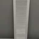 HVAC Premium 6'' x 30'' [Duct Opening] Flat Stamped Steel Return Air Grille - Sidewall and Ceiling - HVAC Vent Duct Cover - White [Outer Dimensions: 7.75''w X 31.75''h]