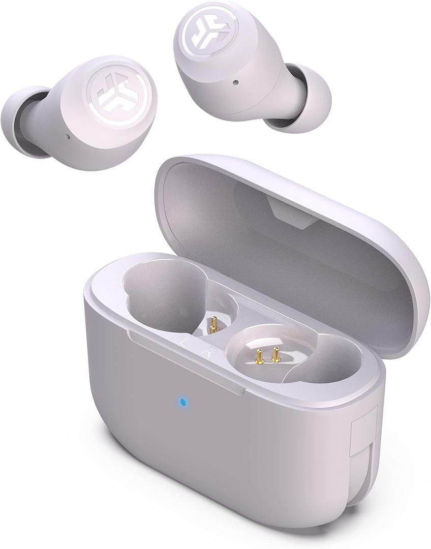 JLab Go Air Pop True Wireless Bluetooth Earbuds & Charging Case, Lilac, Dual Connect, IPX4 Sweat Resistance, Bluetooth 5 Connection, 3 EQ Sound Settings Signature, Balanced, Bass Boost