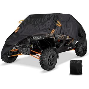 UTV Cover 4 Seater Waterproof Heavy Duty Oxford Cloth Protection Covers UTV Accessories for Polaris RZR Can-Am Ranger Defender All Weather Side by Side Cover (black2)