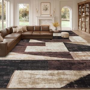 Mugorn Modern Geometric Living Room Rug, Soft Large 9x12 Area Rug