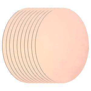 MECCANIXITY 10 Pcs Round Copper Plate, 100mm (3.94") Dia Pure Copper Sheets, 0.5mm(0.02") T2 Pure Copper Plates for Crafts, DIY, Electrical Repairs, Industrial Use