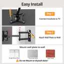 IWORKBOARD Full Motion TV Monitor Wall Mount Bracket for Most 13-32 Inch LED LCD Flat Curved Screen, Max VESA 100x100mm up to 33lbs, 360 Rotation Swivel Tilt ExtensionAdjustable Articulating Arms