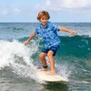 Weecreeture Boy's Button Down Hawaiian Shirt Short Sleeve, Kids Summer Beach Hawaiian Shirts for Boys for 4-14 Years