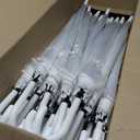 30 Pack Clear Umbrella Wedding, Auto Open Transparent Stick Umbrella with White J Hook Handle, Windproof Waterproof Large Canopy Umbrella for Bride Groom Photography Golf Outdoor Events