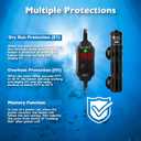 AquaMiracle Submersible Aquarium Heater, 25W Fish Tank Heaters with LED Digital Temp Display, Dry-Run Auto Power-Off & Overheat Protection, for Freshwater and Saltwater Tanks (3-5 Gal)