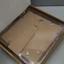 iRahmen 10x10 Picture Frame Set of 4 with Real Glass, Rustic Frames Display 8x8 Picture with Mat or 10 x 10 Without Mat, Wooden Square Photo Frame for Wall Mount and Tabletop Display (Dark Brown)