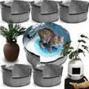 6PCS Cat Litter Box Liners for Hidden Cat Litter Box, Leakproof Waterproof Non-Slip Liner Compatible with Secret Round Boxes, Reusable & Washable, Scratch-Resistant, Machine Washable