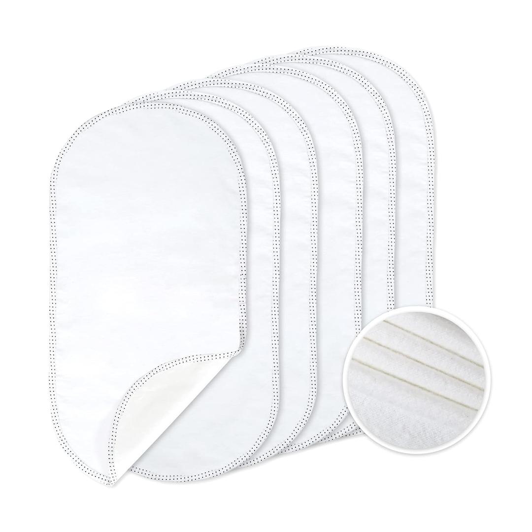 TILLYOU Changing Pad Liners 6PK - Waterproof Flannel Cotton, 27" x 13" - Perfect for Baby Diaper Needs, White