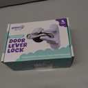 Door Lever Locks (4 Pack) - Prevents Toddlers from Opening Doors - Durable ABS with 3M Adhesive - Easy One-Hand Operation for Adults, No Tools Needed, White